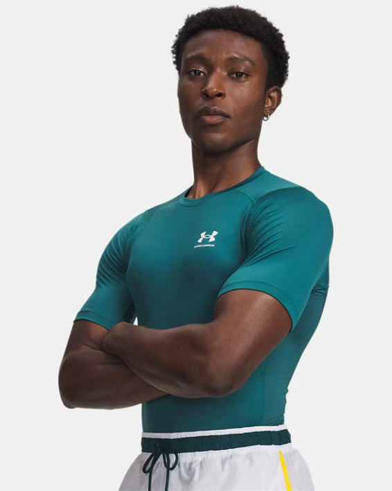 Tee Shirt Compression Under Armour vert
