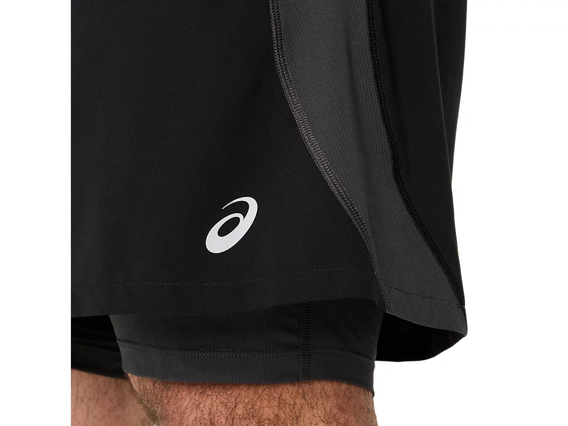 Asics short 2 en 1 road