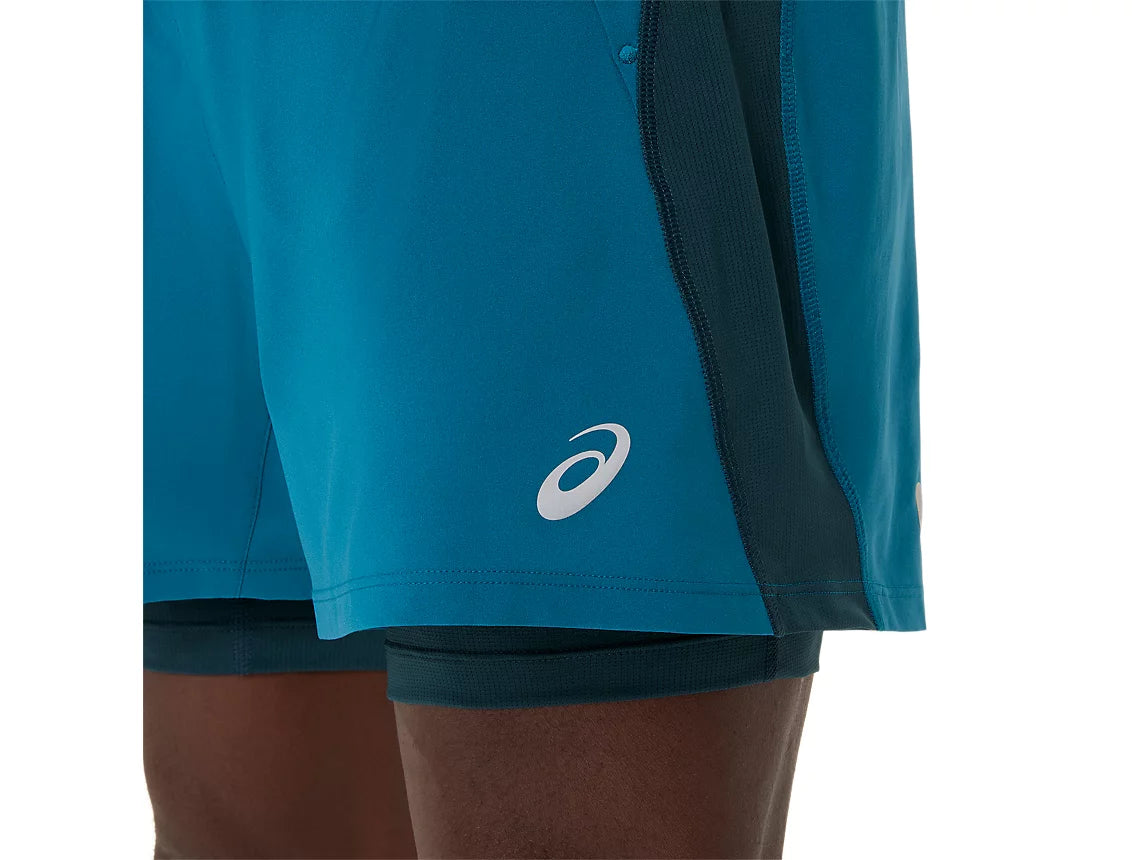 Asics short 2 en 1 road