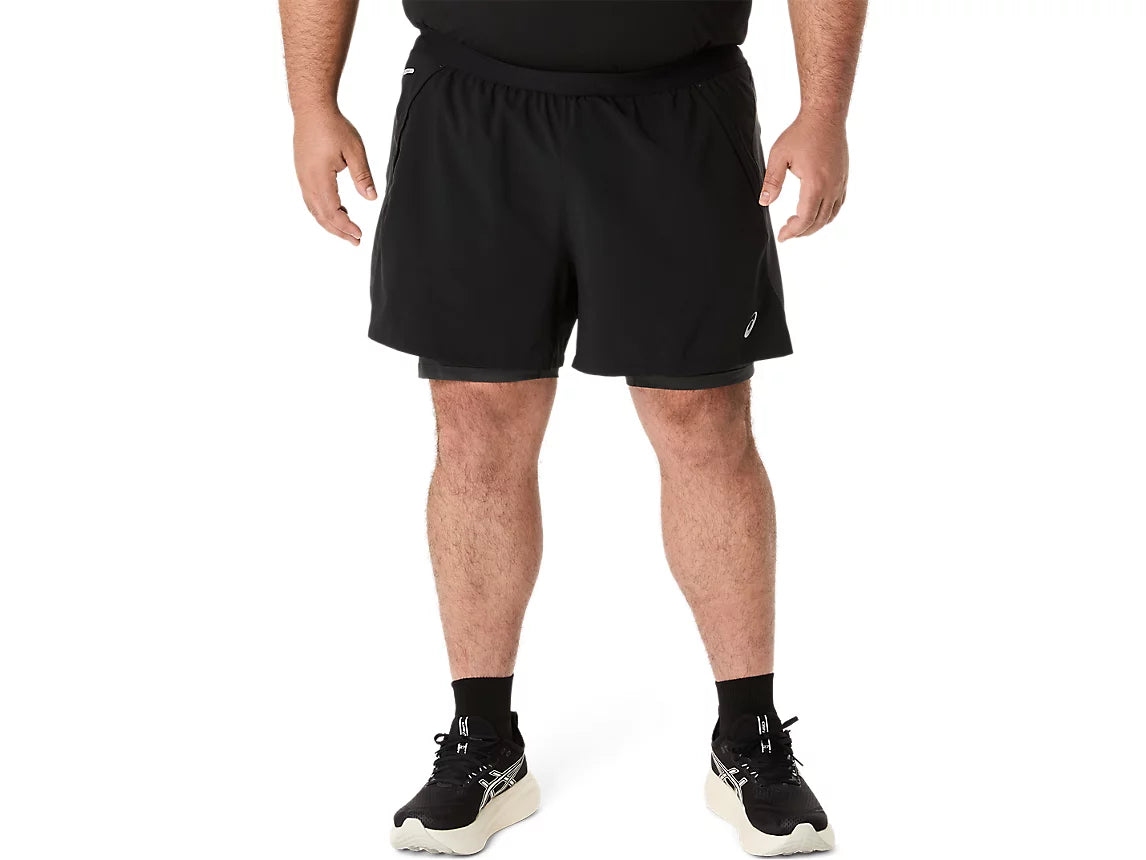 Asics short 2 en 1 road